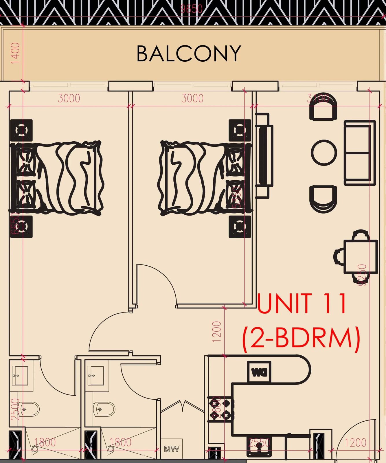 Unit 11 · 2 Bedroom