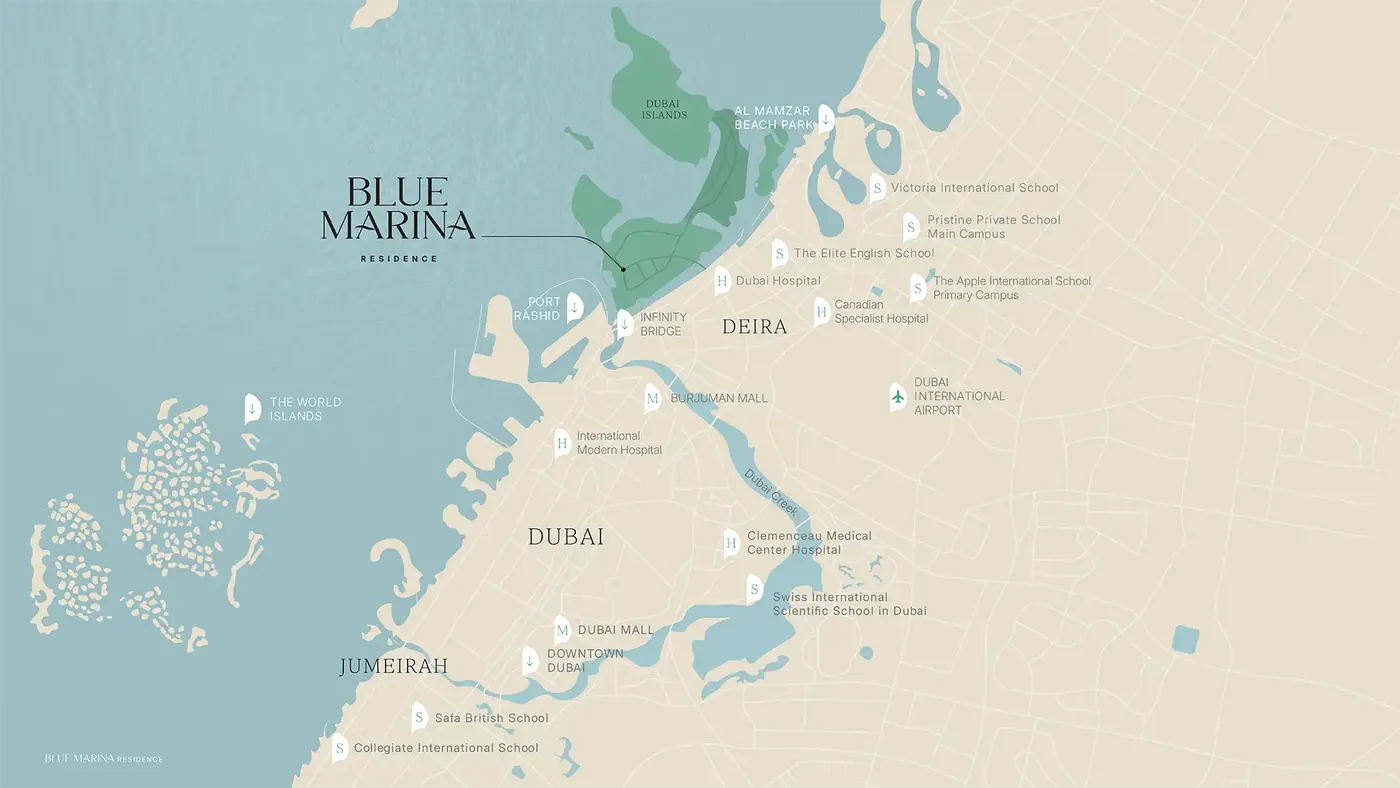 Blue Marina Residence at Dubai Islands Master plan