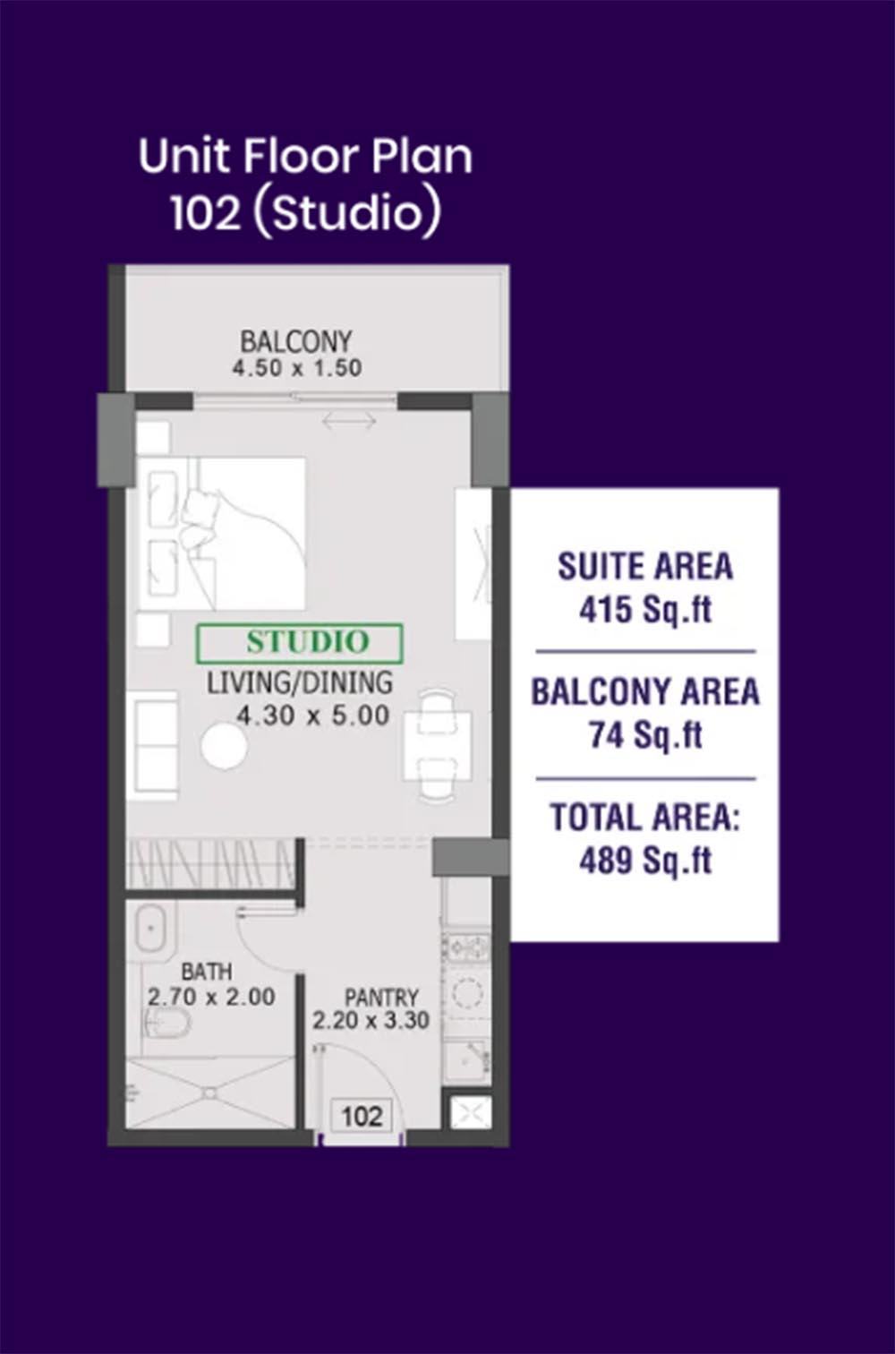 One by Preston at Dubai South Floor plan 1