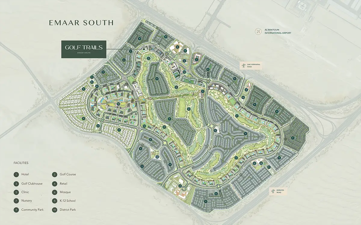 Golf Trails at Emaar South Master plan