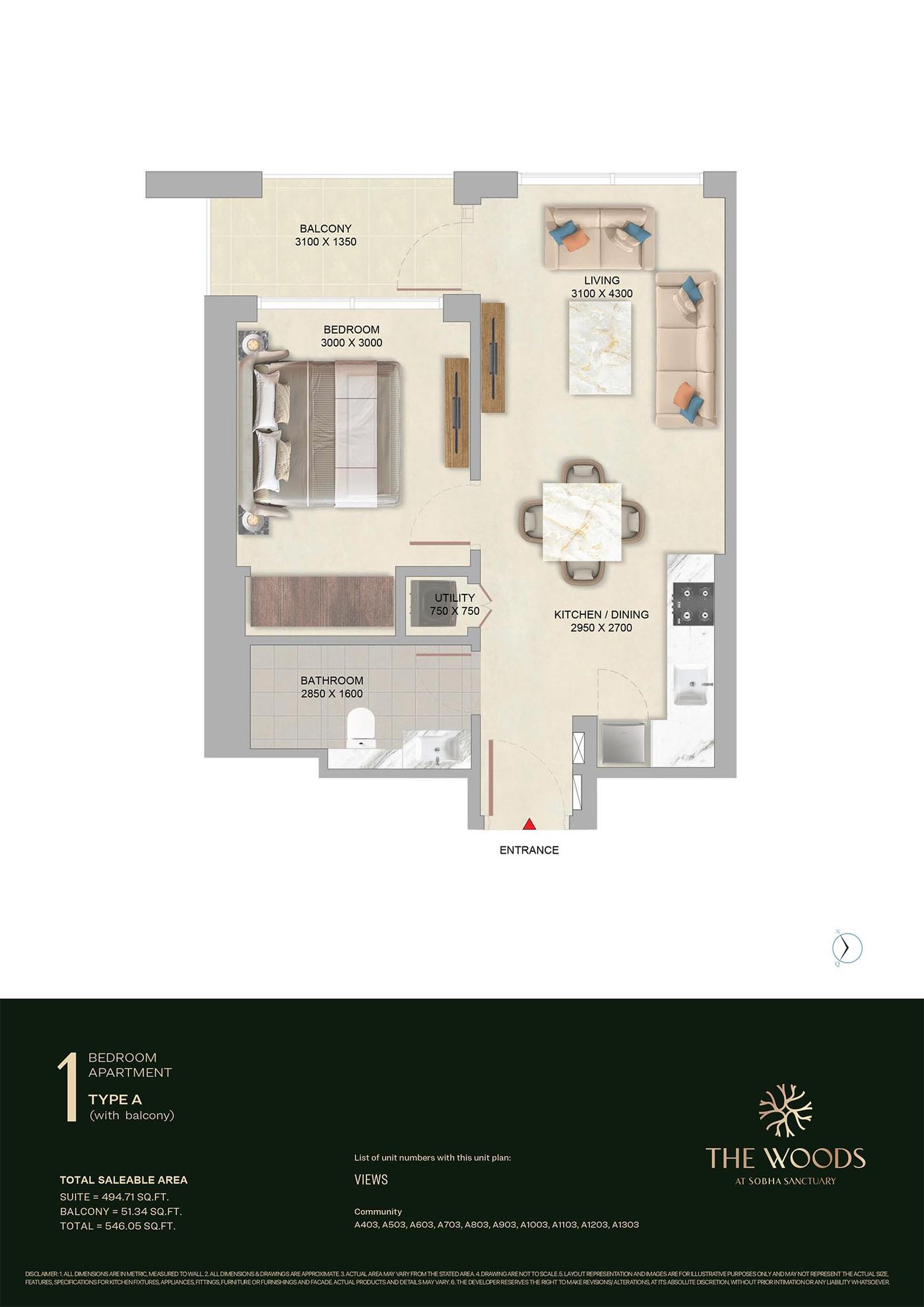 The Woods at Sobha Sanctuary Floor plan 1