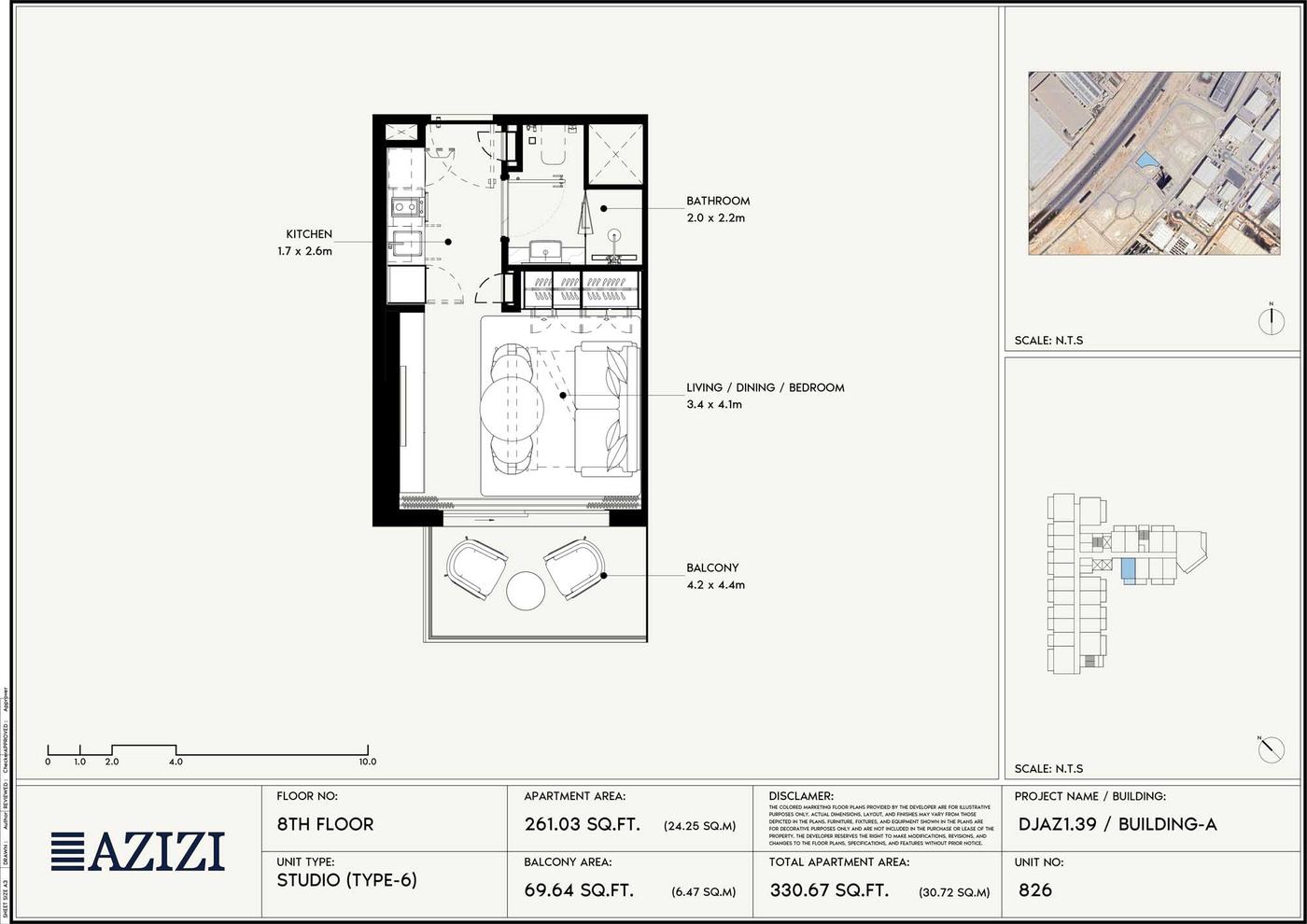 Azizi Gabriel Jebel Ali Floor plan 1
