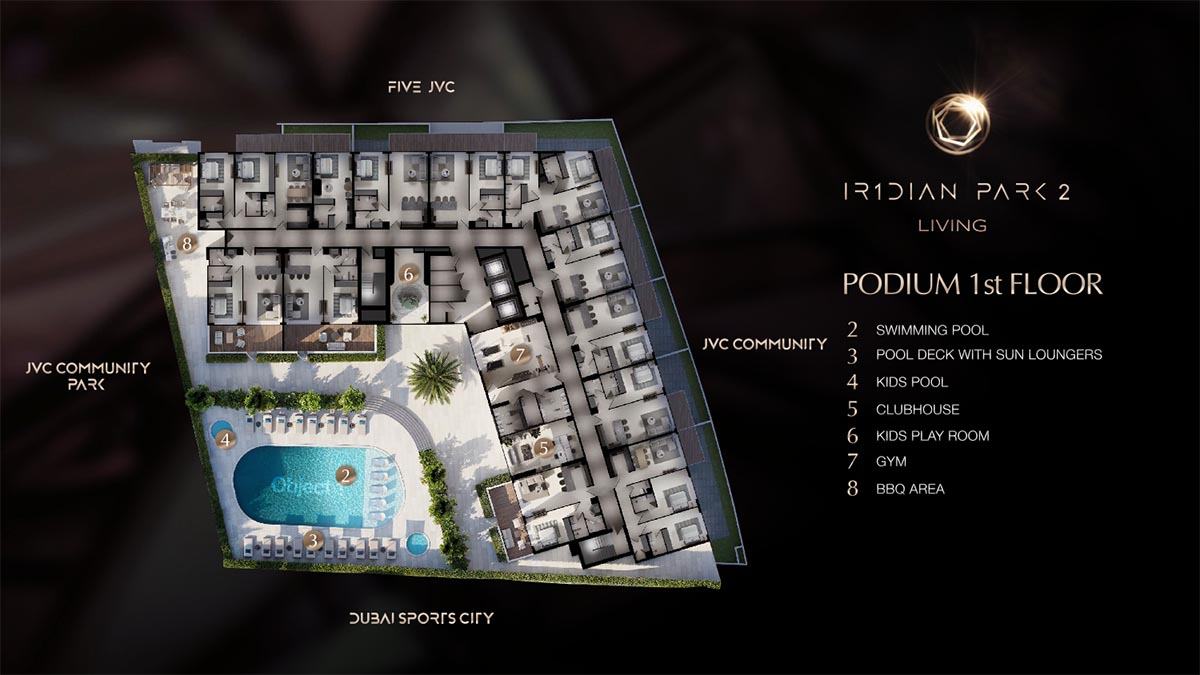 Ir1dian Park 2 at JVC Floor plan 1