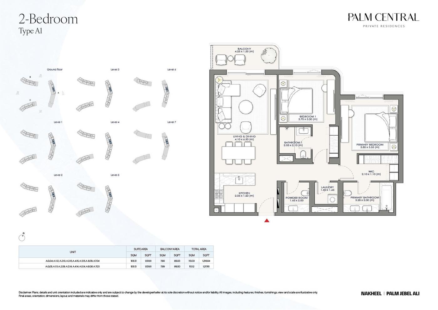 Palm Central Private Residences Frond N Floor plan 1