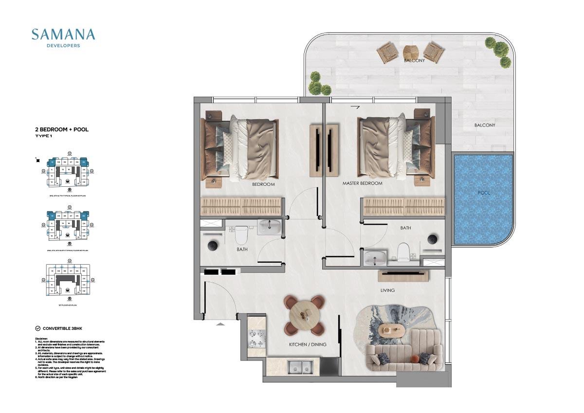 Samana Portside Floor plan 3